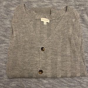 Club Monaco grey ribbed cardigan